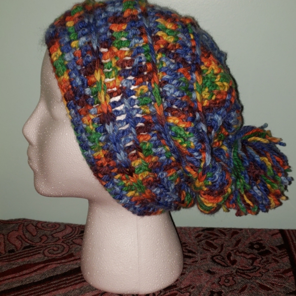 Slouchy Hat Hand Crocheted